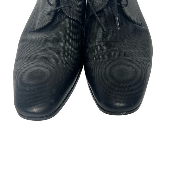 HUGO BOSS Highline Derb Pr1 Textured Leather Derby Shoes Black Mens Size US 10 main image 10